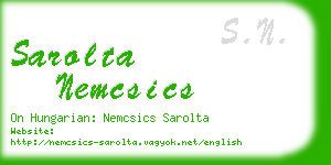 sarolta nemcsics business card